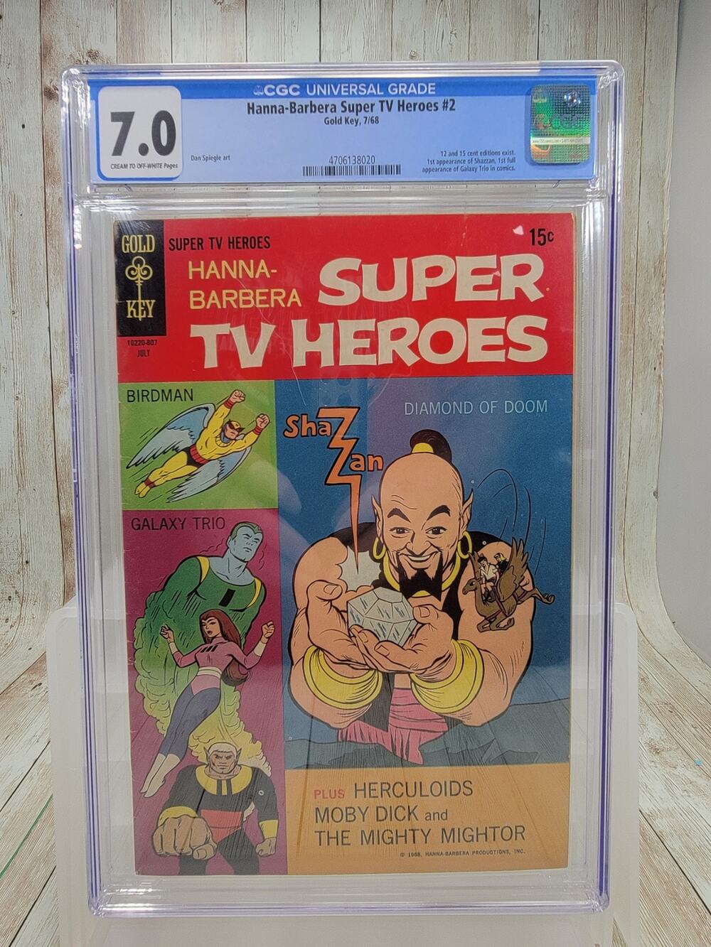 Hanna Barbera Super TV Heroes #2 Gold Key 1968 2nd App Herculoids BIrdman CGC7.0